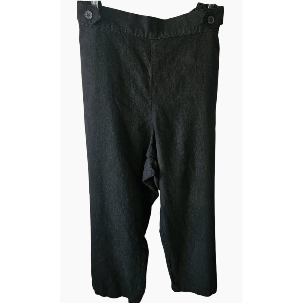 Croft & Barrow Plus Size Linen Blend Wide Leg Cropped Pants Women's SZ 2X